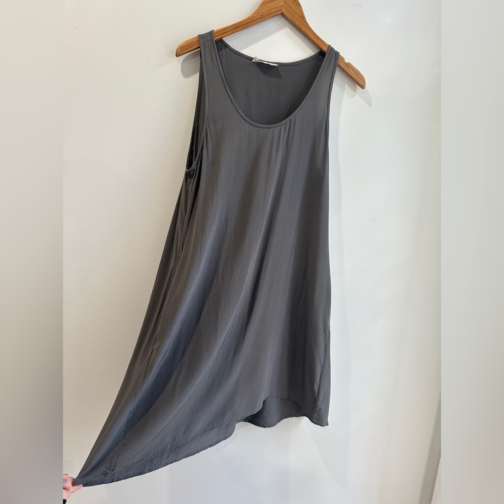 Everlane Silk Midi Tank Dress - Gray